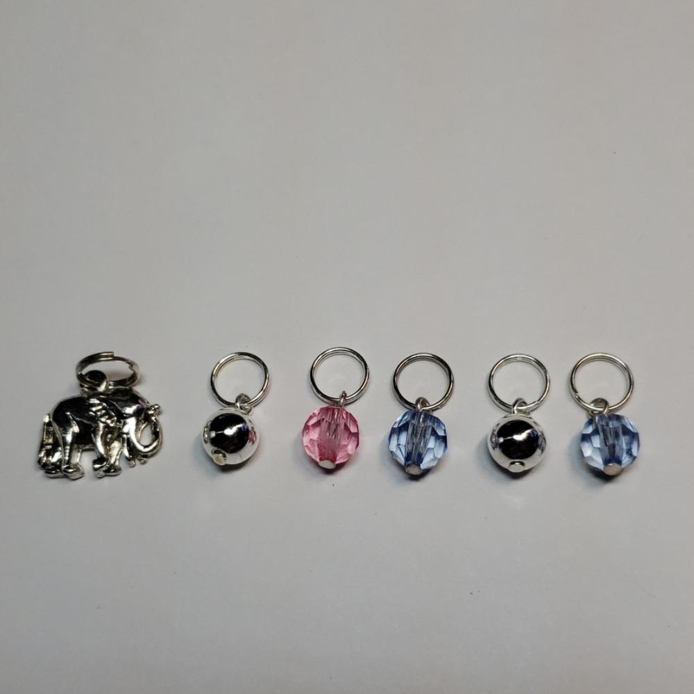Elephant Charm Knit Markers